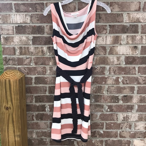 ❎DONATED❎ Loft (Factory) Striped Fit & Flare Dress - Picture 4 of 6